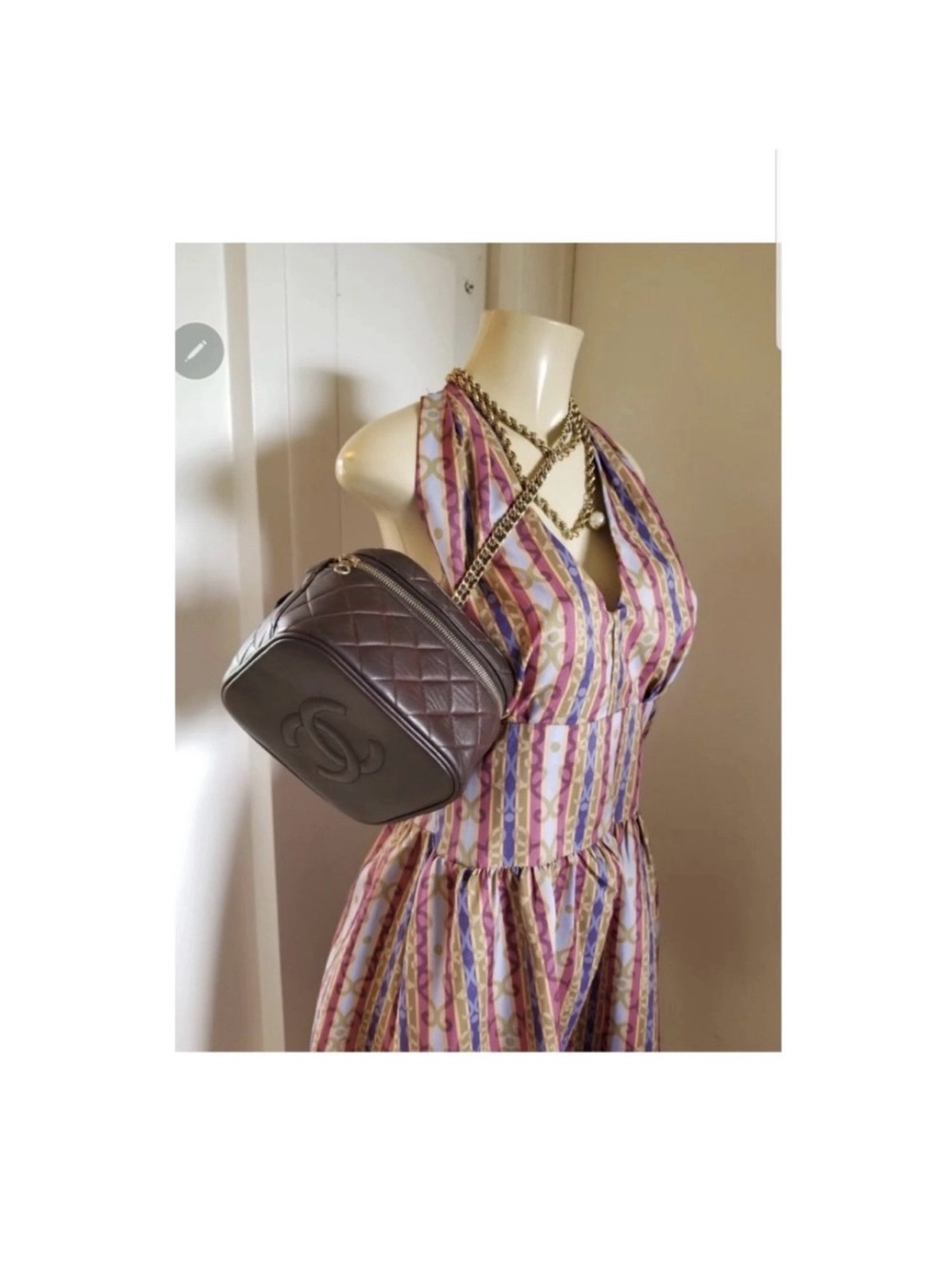 Chanel Quilted CC Embossed Leather Crossbody - Dark Brown - Picture 8 of 10